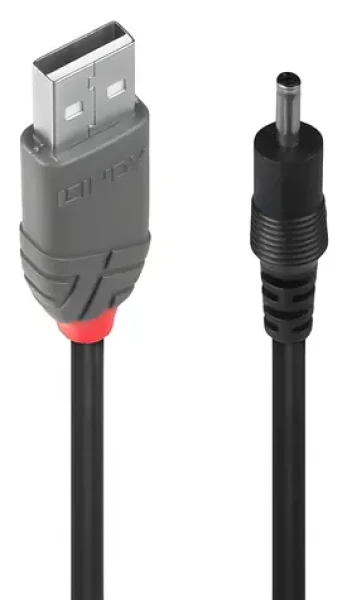 Lindy USB-A - DC čierna / Napájací kábel / 5 V / 1,5 m (70266)