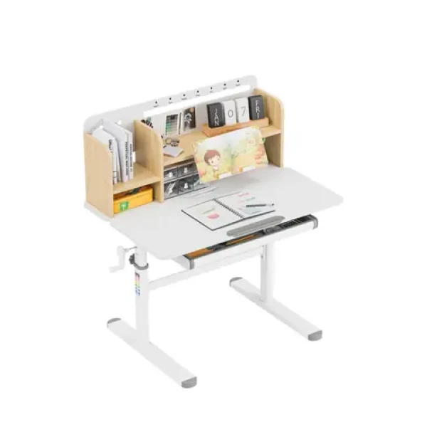 Mark Adler Study 5.0 béžová / Detský nastaviteľný písací stôl / pre deti od 110 do 160 cm (MA-STUDY 5.0 WOOD)
