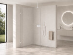 CERANO - Sprchová zástena Walk-in Orbis Top Round Ľ/P - 8 mm - okrúhla vzpera - biela matná, transparentné sklo - 160x200 CER-682582