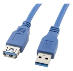 Lanberg USB-A 3.0 (M) - USB-A 3.0 (F) modrá / Predlžovací kábel USB / 3 m (CA-US3E-10CC-0030-B)