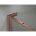 MEXEN/S - Kioto-F L Sprchová zástena WALK-IN s rámom 120 x 202, transparent 8 mm, meď kartáčovaná 800-120-174-65-00