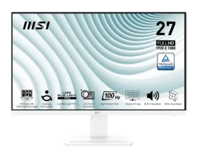 27" MSI PRE MP273AW biela / 1920 x 1080 / IPS / 16:9 / 1ms / 1000:1 / 300cd-m2 / DP+HDMI+VGA / VESA (PRO MP273AW)
