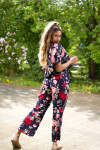 Trendy Summer Off-Shoulder Jumpsuit navy L/XL