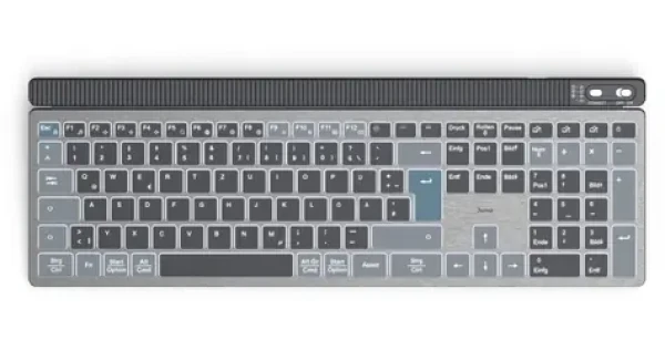 HAMA WK-750 čierno-šedá / Klávesnica / Bezdrôtová / Multi Device / Podsvietená / Celá veľkosť (U8173068)