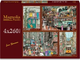 MAGNOLIA Puzzle Láska vo vzduchu, Retro bar, Broadway, Uličky Lisabonu
