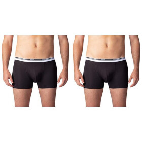Dvojité balenie bavlnených boxeriek BOXER COLOURS 2x - BELLINDA - čierna XL