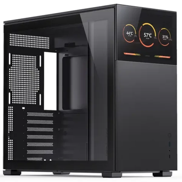 Jonsbo D41 Screen čierna / ATX / 1x USB-A 3.2 / 1x USB-C 3.2 / bez zdroja / displej / priehľadná bočnica (D41 STD BLACK SC)