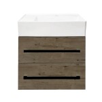 Kúpeľňová skrinka s umývadlom a čiernou úchytkou SAT Cube Way 60x53x46 cm dub Wellington mat CUBE46C602DWSATCWL CUBE46C602DWSATCWL