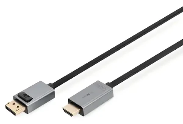 Digitus DisplayPort - HDMI A čierna / Adaptérový kábel / 4K 30 Hz / 3 m / pozlátené konektory (DB-340202-030-S)