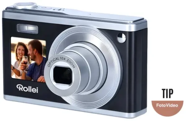 Rollei Compactline 10x čierna / Kompaktný fotoaparát / 20 Mpix / 10x zoom / 2,8" LCD / Full HD video (10300)
