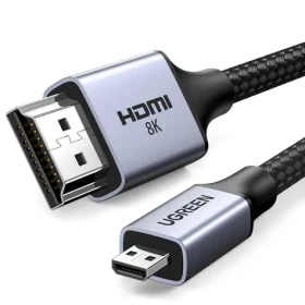 Ugreen HD164 kábel adaptéra micro HDMI - HDMI sivá / 2m / 8K (15517)