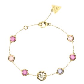 Guess Slušivý pozlátený náramok s farebnými kryštálmi Petra JUBB05099JWYGFC 18,4 cm
