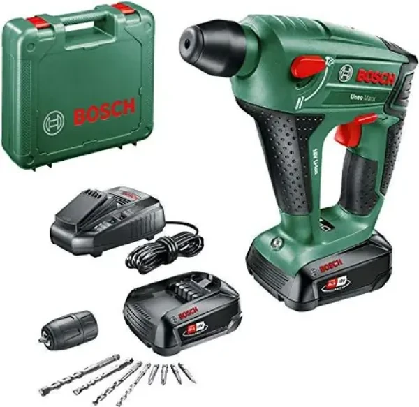 BOSCH Uneo Maxx 18 Li / Aku Vŕtacie kladivo / 18V / 900 ot-min / 5000 úderov-min / 0.6J / SDS / 2x 2.5 Ah (0603952327)