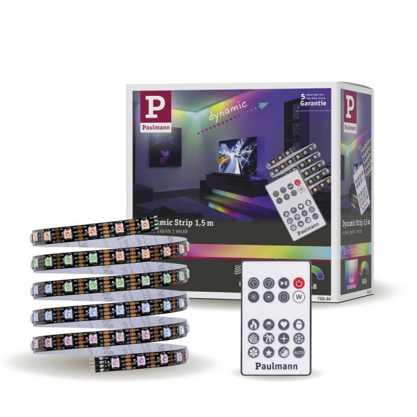 Paulmann 78886 LED pásik základná sada konektor 1.5 m RGB; 78886 - Paulmann PAULMANN EntertainLED LED Dynamic RGB 1,5m 3W 60LEDs/m RGB plus 5VA 78886