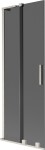 MEXEN/S - Velar L dvojkrídlová posuvná vaňová zástena 70 x 150, grafit, nikel kartáčovaný 896-070-003-41-97