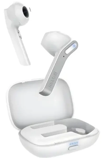 Maxell Dynamics biela / Slúchadlá / TWS / Bluetooth 5.0 / výdrž 5 h + 20 hs puzdrom (35053561)