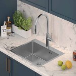 Quadron Quadron - Oceľový drez RUSSEL 110 BRUSH NICKEL ZLE-09030