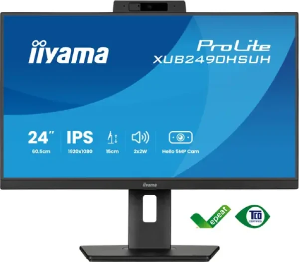 24" IIYAMA ProLite XUB2490HSUH-B2 čierna / IPS / 1920x1080 / 16:9 / 4ms / 1300:1 / 250cd / HDMI / DP (XUB2490HSUH-B2)