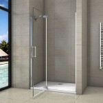 H K - Sprchové dvere Tifany B5 90 jednokrídlové s pevnou stenou 89-92 x 200, varianta ľavá SE-TIFANYB590SET-13