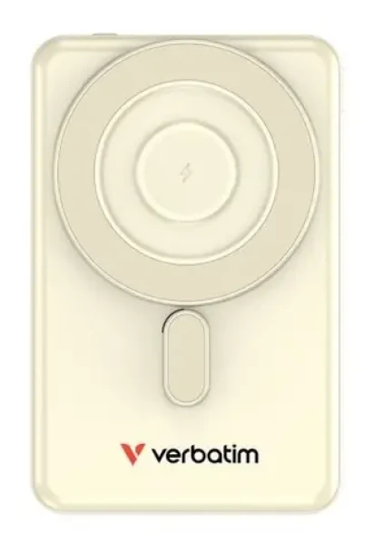 Verbatim Charge 'n' Go 2C zlatá / Magnetická bezdrôtová powerbanka / 5000 mAh / 2× USB-C / MagSafe / 15-20 W (32253)