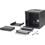 Digitus 10" Sieťová sada 6U čierna / Nástenný rozvádzač / switch 8 Port / patch panel 12 Port / IP20 (DN-49101-SET)