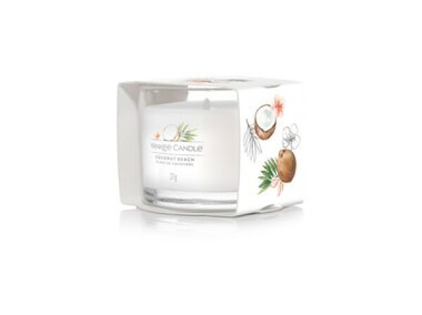 Yankee Candle Coconut Beach votívna sviečka plnená v skle 37g / doba horenia: až 10h (5038581130392)