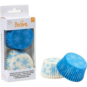 Košíček na muffiny 36 ks snehové vločky 5x3,2 cm - Decora - Decora
