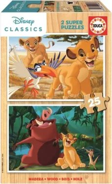 Educa Drevené puzzle Leví kráľ