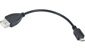 Lanberg Micro-USB na USB-A OTG čierna / Redukcia USB / USB 2.0 / 0,15 m (OEM-0006)