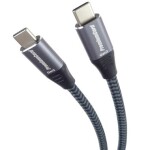 PremiumCord Predlžovací kábel USB 3.2 Gen 2x2 5A samec na samec 2m / bavlnený oplet (ku31cr2)