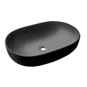 INVENA - Umývadlo na dosku KORFU TREND 60 cm oválne čierna mat CE-34-005-C