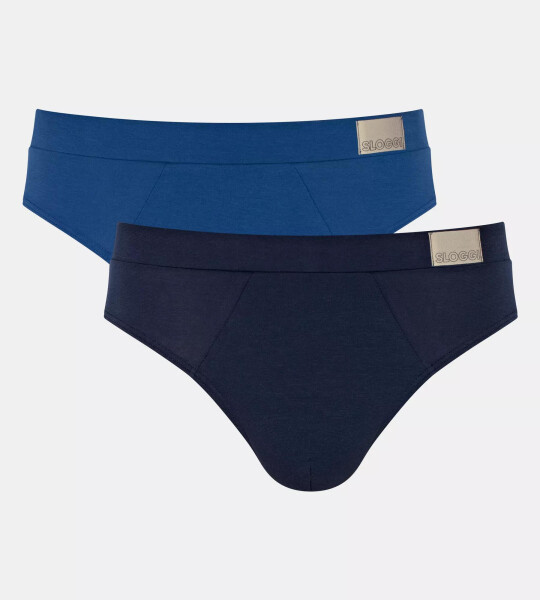 Pánske nohavičky GO Natural Brief C2P - BLUE - modré M008 - SLOGGI BLUE XL