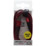 2GO USB-A - Micro-USB 1 m červená / Dátový a nabíjací kábel / Nylon (795945)