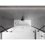 MEXEN/S - Velar Duo Dvojkrídlová posuvná vaňová zástena 200 x 150, transparent, čierna 896-200-000-02-70