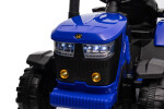 Mamido Mamido Detský elektrický traktor s vlečkou 12V 7Ah EVA kolesá ECO koža modrý