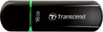 Transcend JetFlash V600 16 GB čierno-zelený / Flash Disk / USB 2.0 (TS16GJF600)