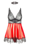 Erotická košieľka Eve chemise red BEAUTY NIGHT FASHION Červená