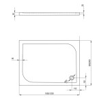 DEANTE - Cubic biela - Akrylátová sprchová vanička, obdĺžniková, 80x120 cm KTK_044B