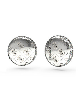 Guess Luxusné oceľové náušnice 4G Rising JUBE04265JWRHT/U