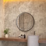 Mereo Zrkadlo okrúhle pr. 80 cm, LED osvetlenie a odhmlievanie CN165