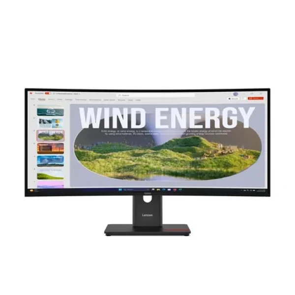 34" Lenovo ThinkVision T34WD-40 MC60 / VA / prehnutý / 3440 x 1440 / 21:9 / 6 ms / 3000:1 / 300cd-m2 / HDMI / DP (64AEZAT1EU)