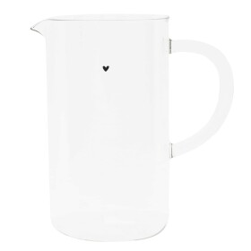 Bastion Collections Sklenený džbán Black Heart 1 l