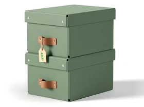 Leitz Puro S šalviovo zelená / Úložný box / kartón / 7 l / 2 ks (61470050)