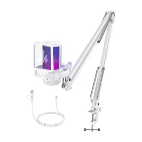 Maono DGM20S biela / Herný mikrofón / USB / USB-C / kondenzátorový / kardioid / RGB (DGM20S white)