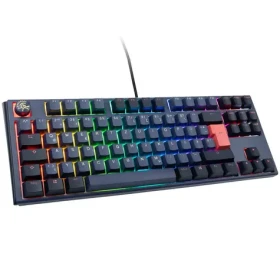 Ducky One 3 TKL Cherry MX-Red modrá / herná klávesnica / podsvietená / mechanická / drôtová USB-C / DE (DKON2187ST-RDEPDCOVVVC2)