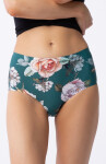 Dámske nohavičky Tea Rose Simple Brasil Maxi Green so vzorom - Julimex 2XL