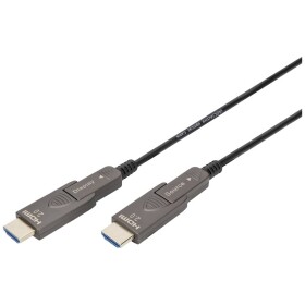 Digitus HDMI prepojovací kábel Zástrčka HDMI-A 30 m čierna AK-330127-300-S dvojžilový tienený, trojžilový tienený, flexibilný, kompletné tienenie, tienený, bez; AK-330127-300-S