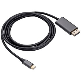 Akyga prepojovací kábel USB-C ® zástrčka, Konektor DisplayPort 1.80 m čierna AK-AV-16 Kábel USB-C; AK-AV-16