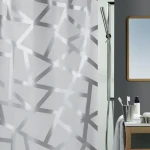 Spirella BIZARRE sprchový záves sríbornej línie šedý / PEVA / 180 x 200 cm (7610583131195)