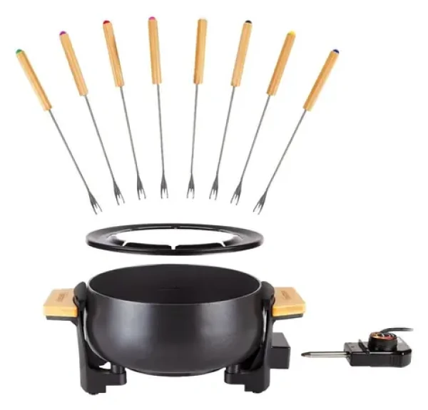 Tristar FO-1108 čierna / Elektrické fondue / bambusová základňa (FO-1108)